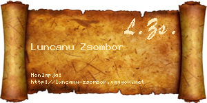 Luncanu Zsombor névjegykártya